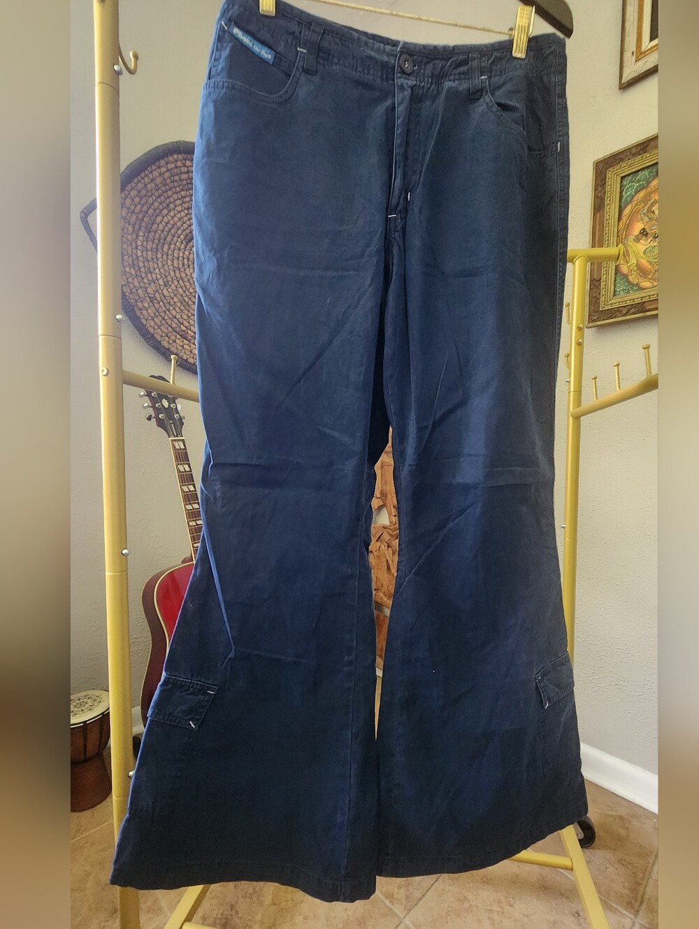 Venus Girl Trap Ultra Wide Cargo Bell Bottoms Vintage Y2k 2000s Sk8r Grl